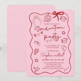 Examinationsfest Retro Inbjudan Klass 2025,Drömskt