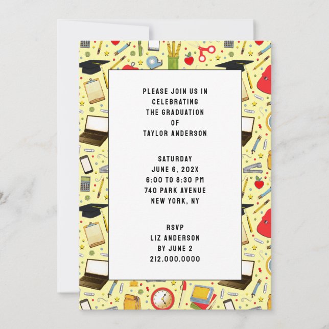 Examinationsfestinladningar Inbjudningar (Framsida)