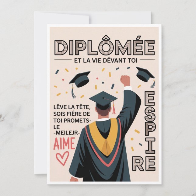 Examinationsfirande Inbjudningar 🎓 – Moderna  (Framsida)