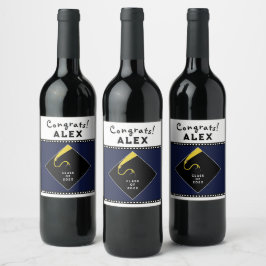 Examinationsfirandepresent Vinflaska Etikett