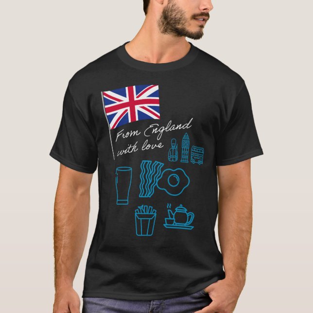 EXANGLIA (Blue + White) Basic T Shirt (Framsida)