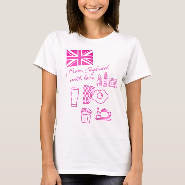 EXANGLIA (Pink) Basic T Shirt (Framsida)