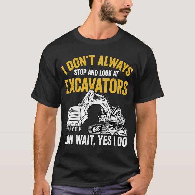 Exavator Far och Son Heavy Equipment T Shirt (Framsida)