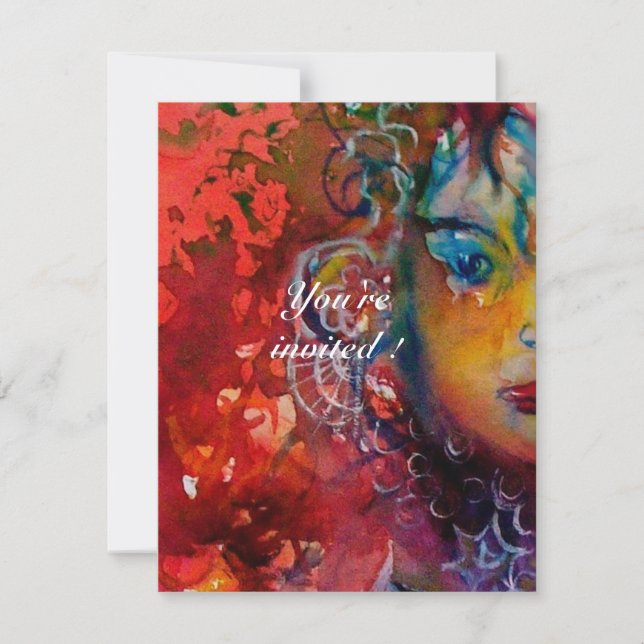 EXCALIBUR 3, klarröd, rosa lila Inbjudningar (Framsida)