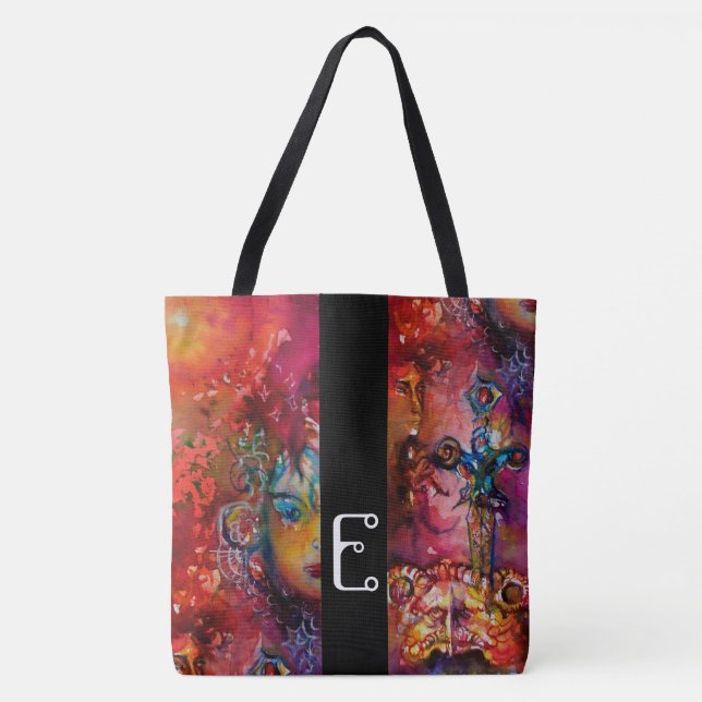 EXCALIBUR EPIC SWORD; Red Gult Fantasy Monogram Tygkasse (Framsida)