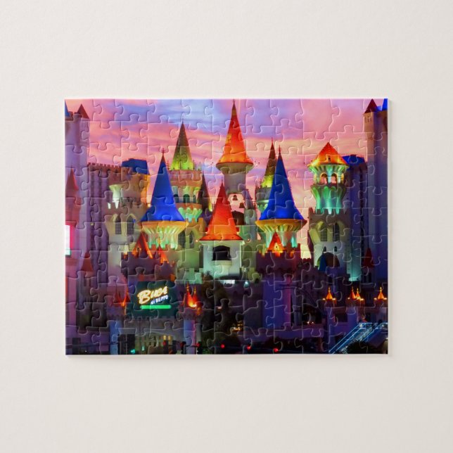 Excalibur Hotel #2 Jigszle Puzzle Pussel (Horisontell)