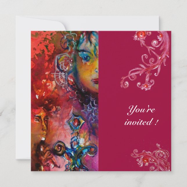 EXCALIBUR , klarröd , Inbjudningar (Framsida)