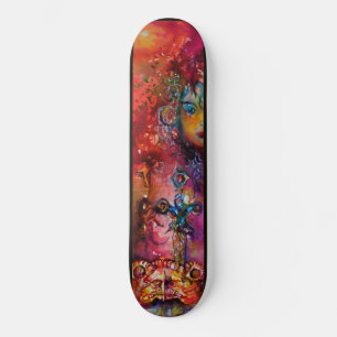 EXCALIBUR Magic Sword Arthurian Legends Red Old School Skateboard Bräda 21,6 Cm