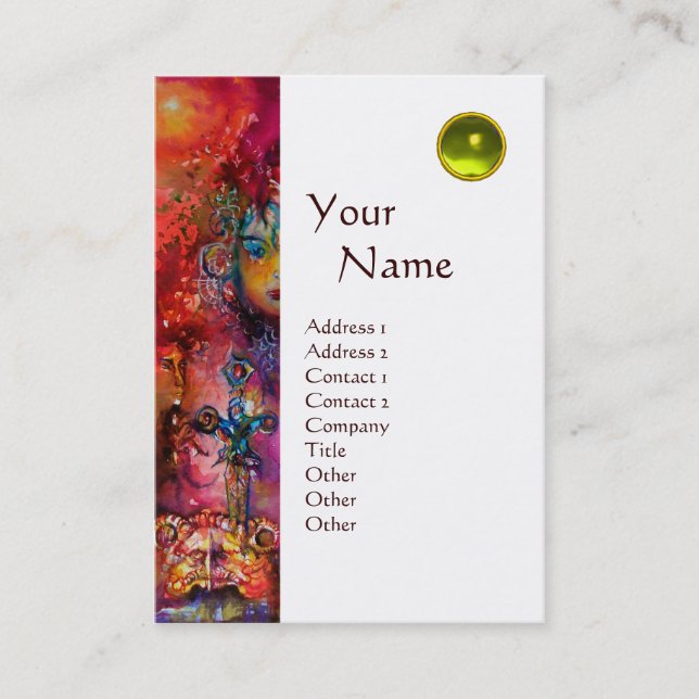 EXCALIBUR MONOGRAM metalleggshell Visitkort (Framsida)