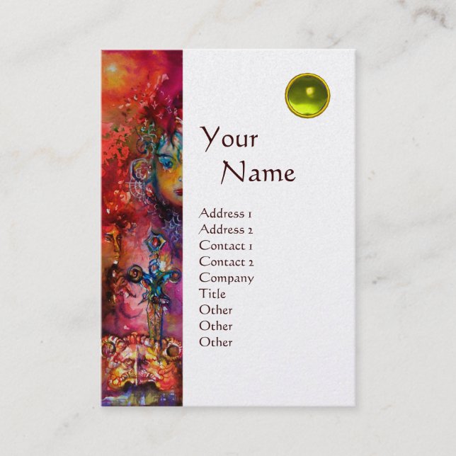 EXCALIBUR MONOGRAM metallplatinum Visitkort (Framsida)