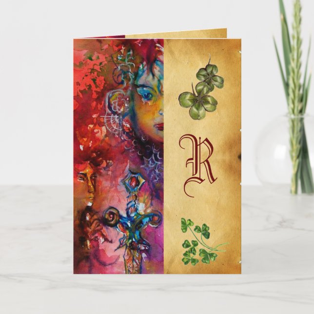 EXCALIBUR Monogram Parchment St.Patrick's Day Kort (Framsida)