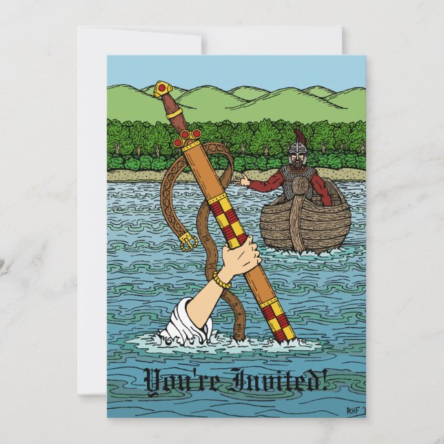 Excalibur och Arthur Inbjudningar (Framsida)