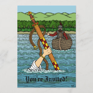 Excalibur och Arthur Inbjudningar