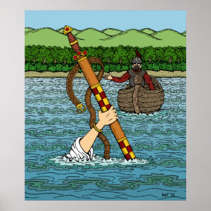 Excalibur och Arthur Poster