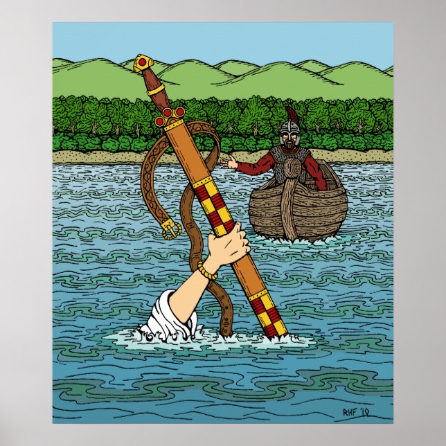 Excalibur och Arthur Poster (Framsidan)