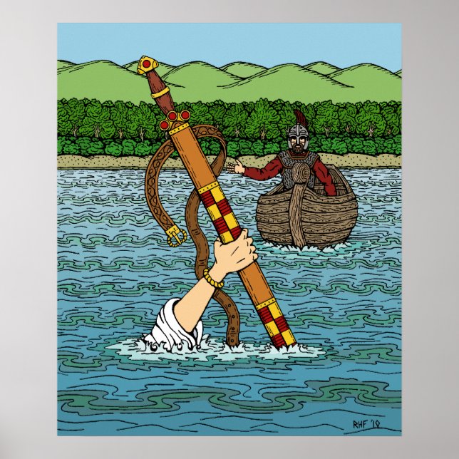 Excalibur och Arthur Poster (Framsidan)