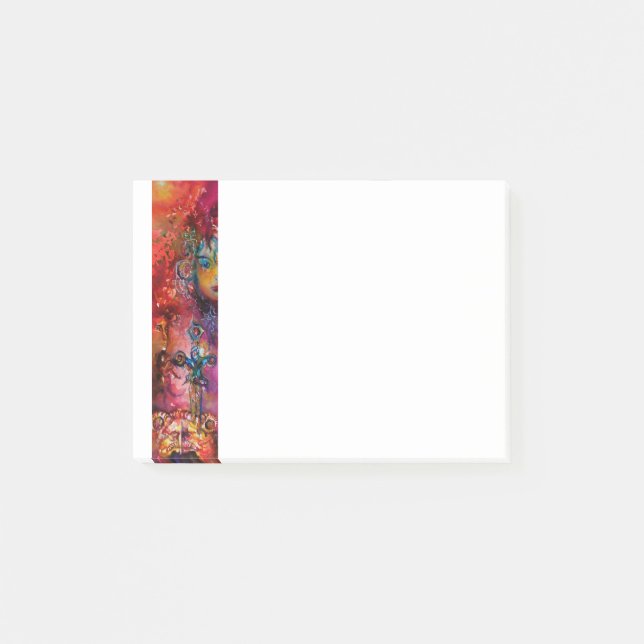 EXCALIBUR, Red Lila Black Post-it Block (Framsida)