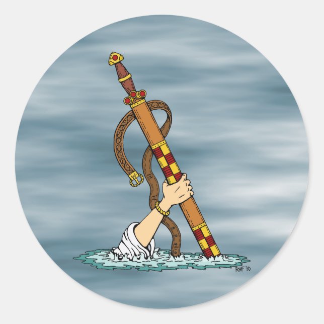 Excalibur Runt Klistermärke (Framsida)