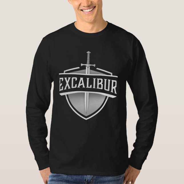 Excalibur The Legendary Sword in the Stone of King T Shirt (Framsida)