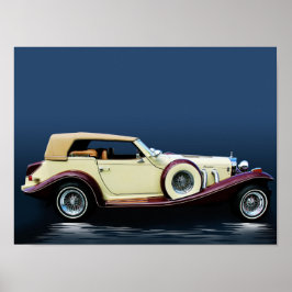 Excalibur Vintage Fordon Poster
