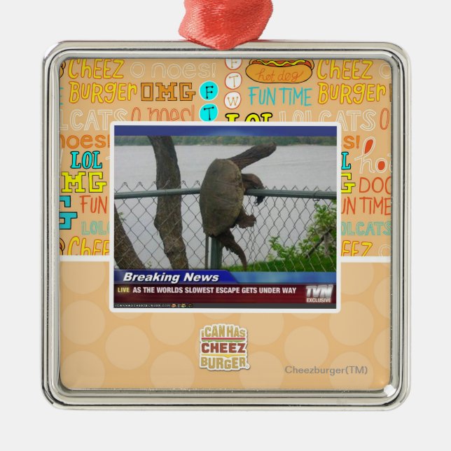 Excaping sköldpadda julgransprydnad metall (Framsidan)