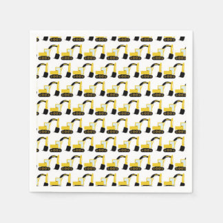 Excavadoras, fiesta de cumpleaños construcción pappersservett