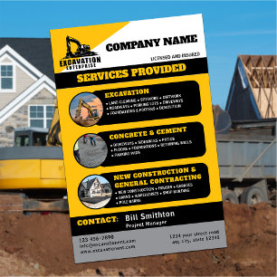 Excavation Services Business Flygblad