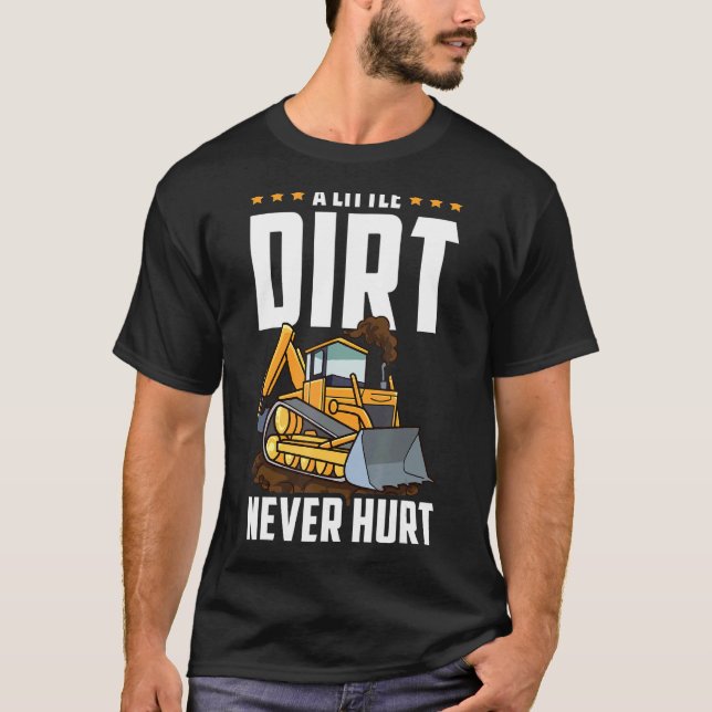 Excavator Dirt Ontr aldrig Backhoe Operators Backh T Shirt (Framsida)
