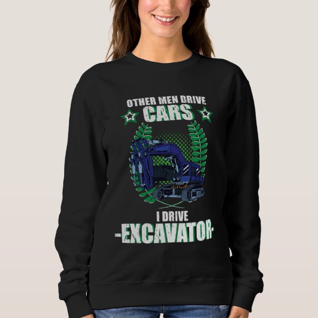 Excavator excavator driver vehicles construction s t shirt (Framsida)