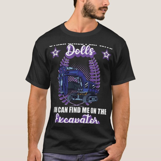 Excavator excavator driver vehicles construction s t shirt (Framsida)