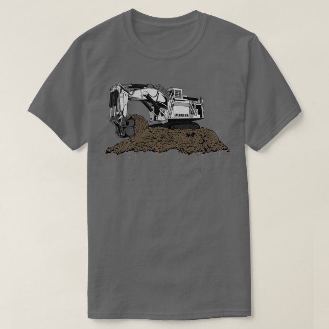 Excavator Liebherr T Shirt (Design framsida)