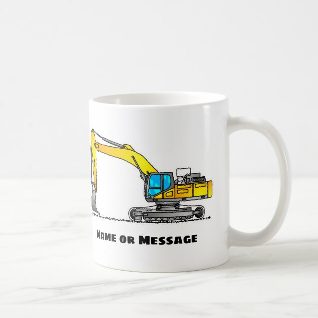 Excavator Mugg, Construction Mugg, Transport Kaffemugg (Höger)