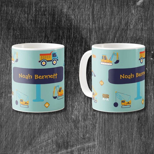Excavator Name Mug for Toddler Boys Kaffemugg (Excavator Name Mug for Toddler Boys
)