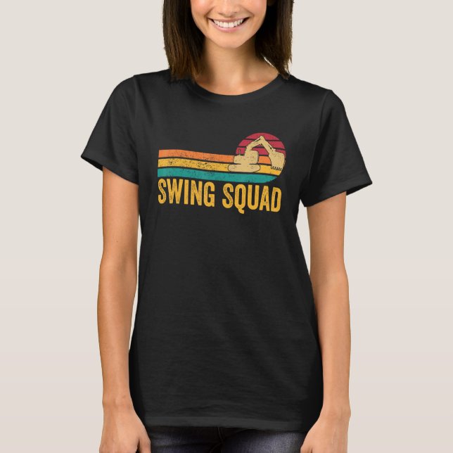Excavator Operator HEO Swing Squad T Shirt (Framsida)