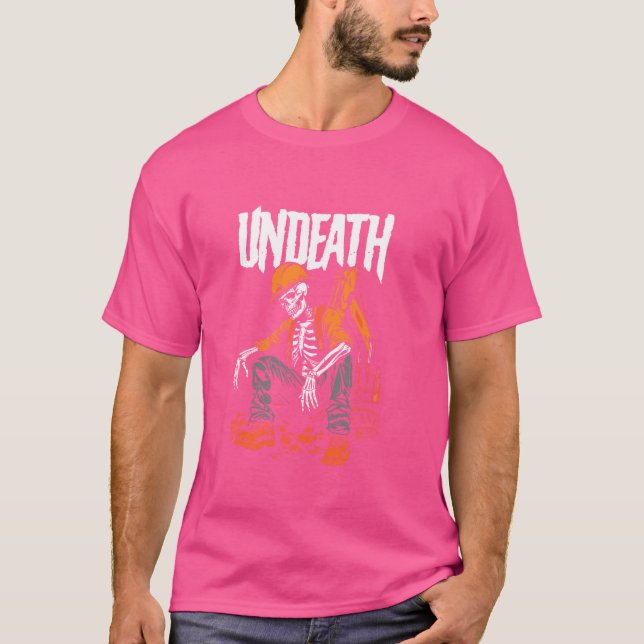 Excavator operator Skeleton Digger Heavy - Excavat T Shirt (Framsida)