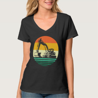 Excavator Retro-grävmaskiner T Shirt