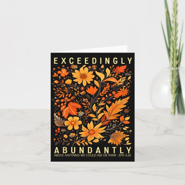 Exceedingly Abundantly - Ephesians 3_20 Christian  Kort (Framsida)