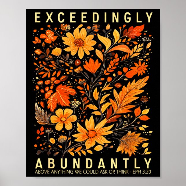 Exceedingly Abundantly - Ephesians 3_20 Christian  Poster (Framsidan)