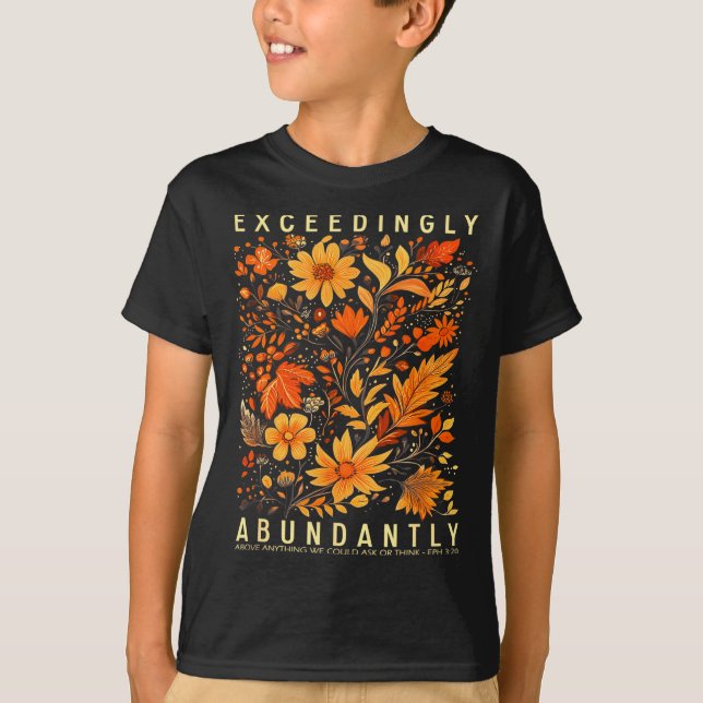Exceedingly Abundantly - Ephesians 3_20 Christian  T Shirt (Framsida)
