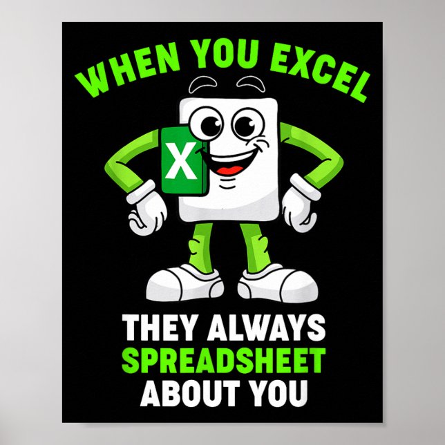 Excel Coworker Birthday Employee Farewell Goodbye  Poster (Framsidan)