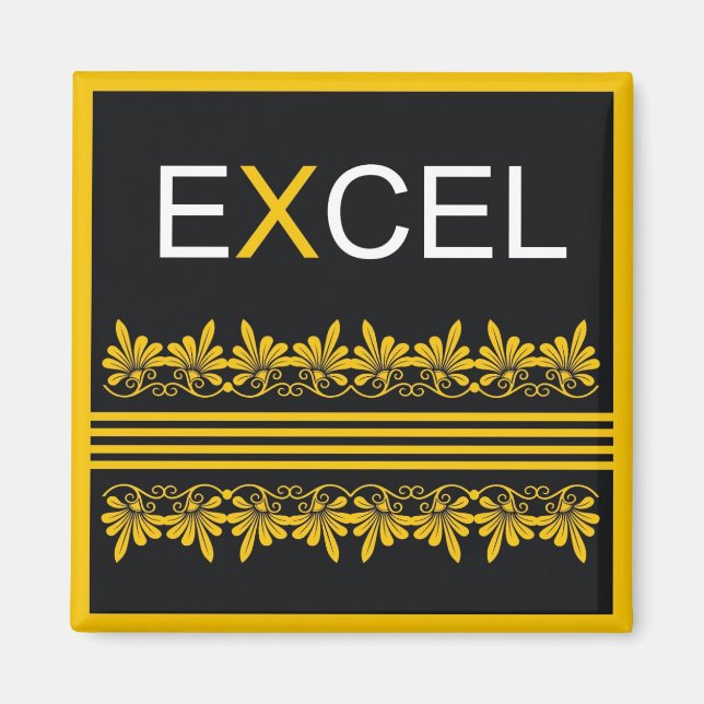 Excel - en Ord-offert för motivation Magnet (Framsidan)