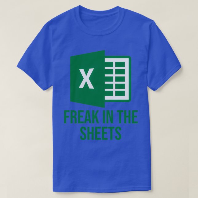 Excel-Freak i Lakan Funny Excel Design T Shirt (Design framsida)