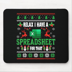 Excel ful jultröja Jag har ett kalkylblad Musmatta