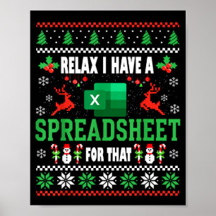 Excel ful jultröja Jag har ett kalkylblad Poster