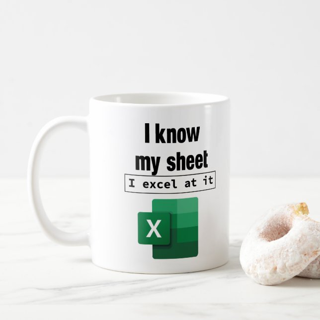 Excel I känner till mitt kalkylblad för Lakan Kaffemugg (Med munk)
