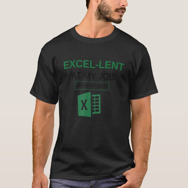 Excel-lånad på Min jobbanalytiker för bokföringsda T Shirt (Framsida)