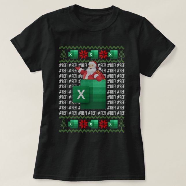 Excel REF-felkalkylblad,CPA Accountant Christm T Shirt (Design framsida)