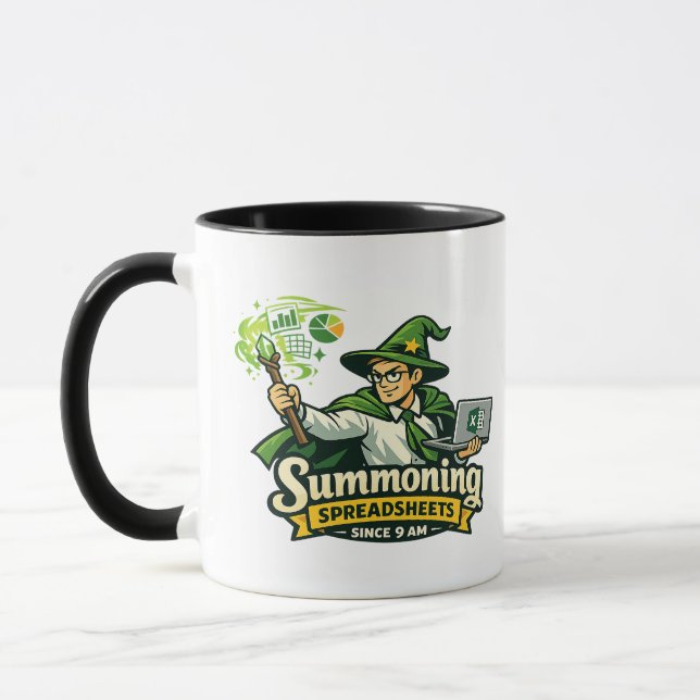Excel Trollkarl Rolig Kontorskaffe Kopp | Samtals  (Vänster)