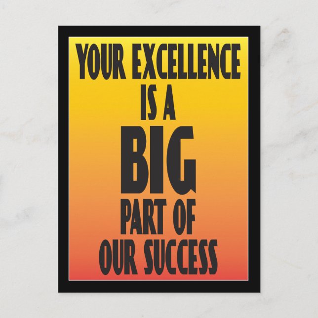 Excellence Employee Tack Vykort (Framsida)