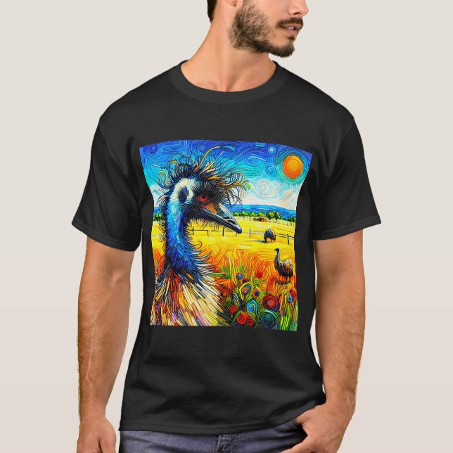 Excellence's Fåglar:  Emu#5 T Shirt (Framsida)
